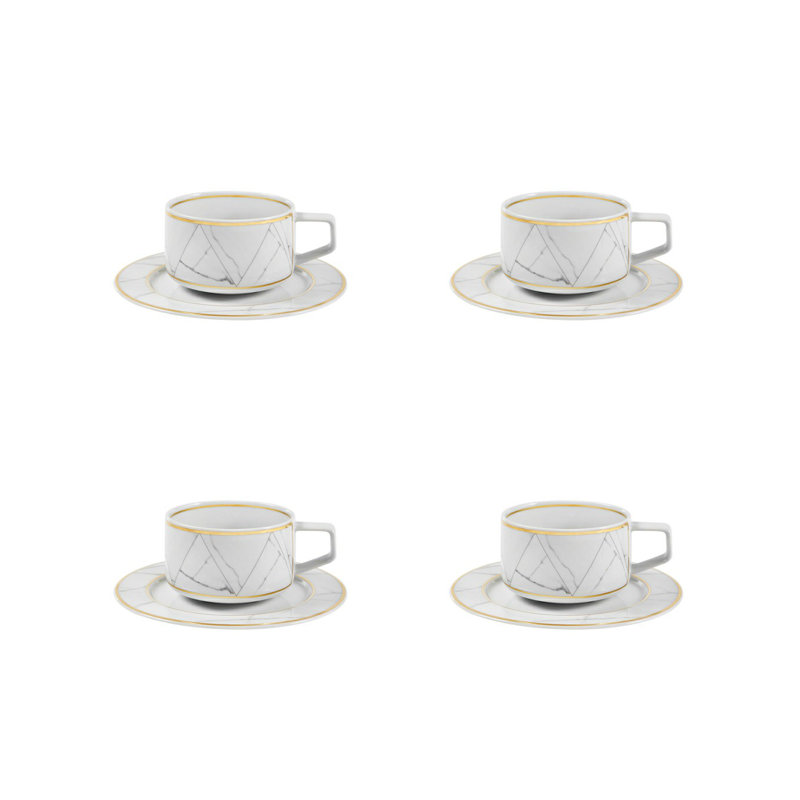 Carrara Piece Porcelain China Dinnerware Set - Service for 4