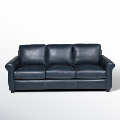 Cataldo 86"" Leather Match Rolled Arm Sofa -  Birch Lane™, AB52F5E72E1148B492454B18EF3C2C9D