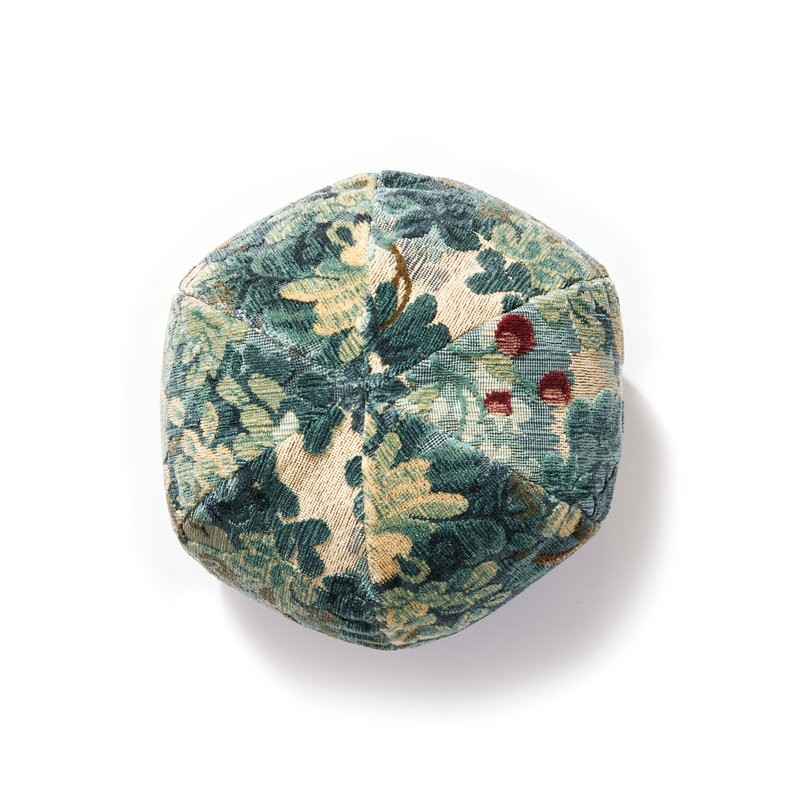 Marly Circular Indoor/Outdoor Pillow Cover & Insert, Blue
