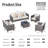 Viani 7 - Person Patio Conversation Set with Cushions-543194358