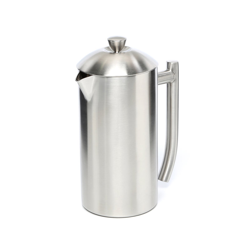 Presse française en acier inoxydable brossé, 23 oz