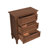 Brown Nightstand with Three Drawers, Fully Assembled-863231362