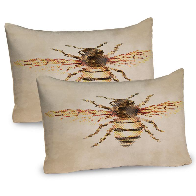 Ensemble de 2 taies décoratives en forme de nid d'abeilles Ambesonne