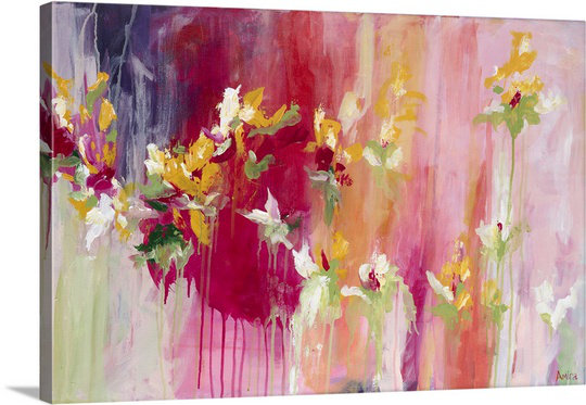 "Golconda April Blooms, 2014" par Amira Rahim, reproduction d'art sur toile, H 16 po x l 24 po x P 1,25 po