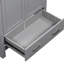 Meuble-lavabo gris 60 po, double vasque, tablette de rangement et portes - Armoire fonctionnelle de qualité 60 po avec tiroirs en céramique-1606061708