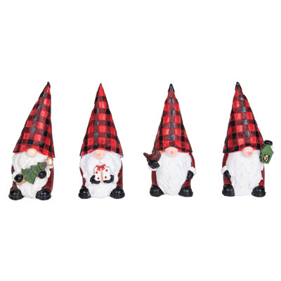 Ensemble de 4 figurines gnome de Noël