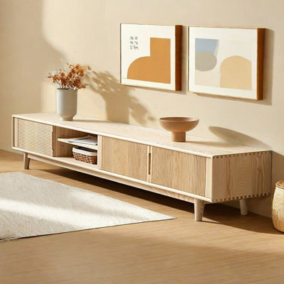 Solid Ash Modern Minimalist TV Stand