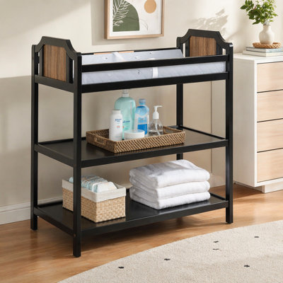 Brees Changing Table Black/Brownstone