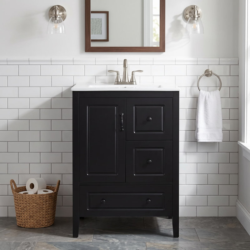 Single Bathroom Vanity with Ceramic Top