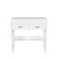 Flip Top Vanity Desk With LED Lighted Mirror & Built-In Outlet - Makeup Vanity Table With 2 Drawers, Open Storage, Hooks For Jewellery (No Stool Included)
