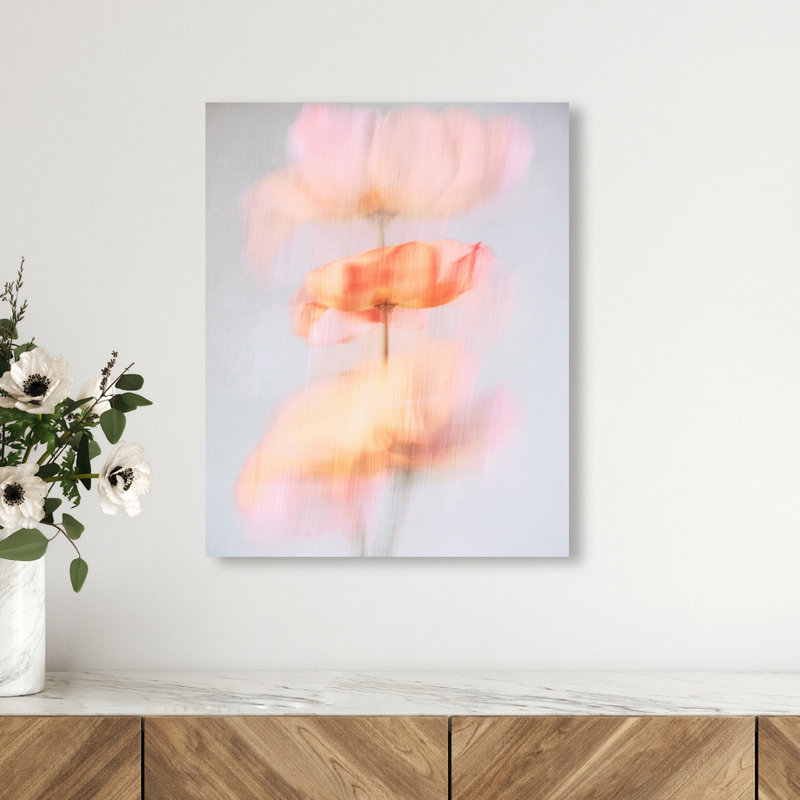 Glitchy Bloom Print by Oliver Gal, 16"H x 20"W, Gallery Wrapped