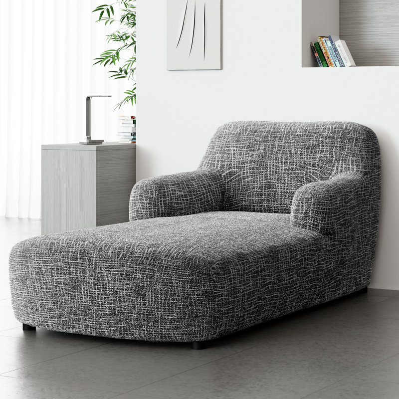 Housse extensible pour méridienne - Durable et élégant - Collection Printed, Graffio gris