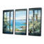 Seaside Tropical View II - Coastal Windows Wall Art-868372191-868372190