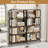 5 Tier Large Book Shelf, Bookcase Home Office Open Bookshelf,Shelves For Living Room, Office Shelf,Vintage Industrial Style Bookshelf With Metal Frame-1383086834