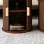Ensemble de 2 tables basses rondes emboîtables, avec porte tambour ronde Mid-Century-1864108280
