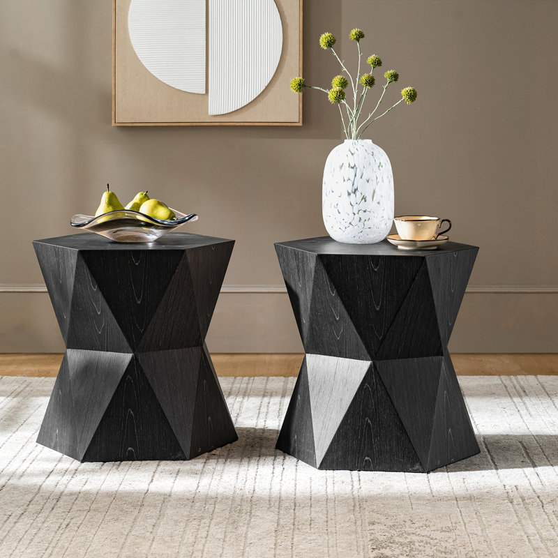 Table de bout Messapian Messapian, Noir