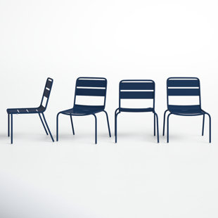 Kapri Premium All-Weather Wicker Outdoor Stacking Dining Side Chair (Set of 4)
