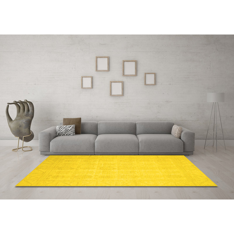 Crescantia Washable Oriental Indoor Rug, Round 4'