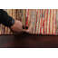 Tapis multicolore noué à la main de conception unique 2 pi 8 po x 4 pi 1 po