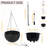 13 In. W Plastic Rattan Hanging Round Planter Set With Self-Watering System (2-Packs)-1938964531