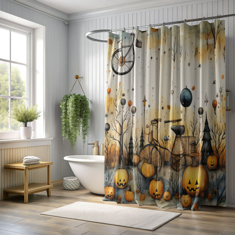 Rideau de douche Haunted Season - Premium, H 74 po x l 71 po