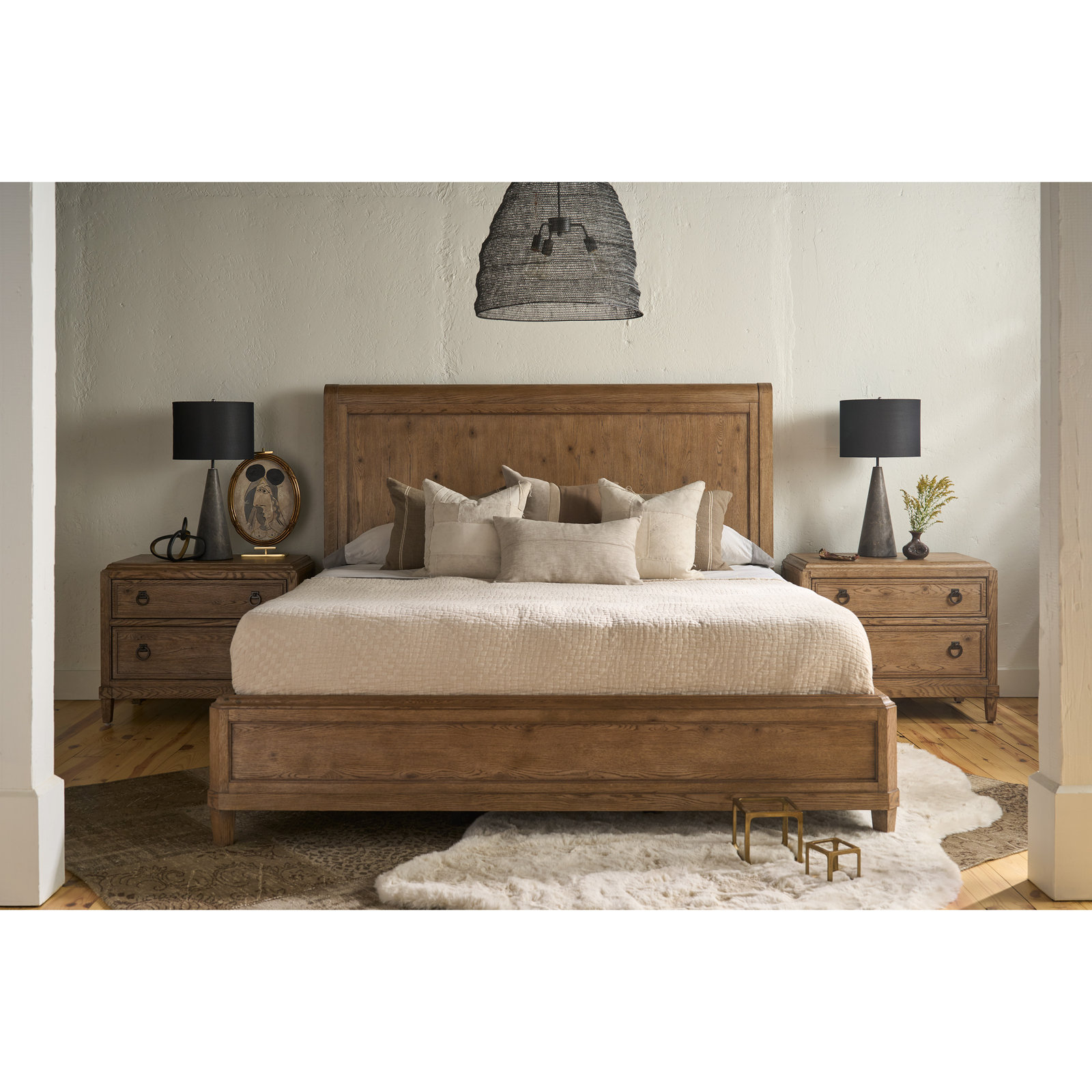 Hayes 2-Drawer Nightstand, Brown