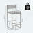 Kitchen Bar Stools With Footrest Set Of 2 Paper Rope Weave Dining Chairs Counter Height Barstool