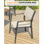 Chaises de patio empilables, ensemble de 2 chaises de patio empilables en aluminium Never-Rust-236610537-236610539
