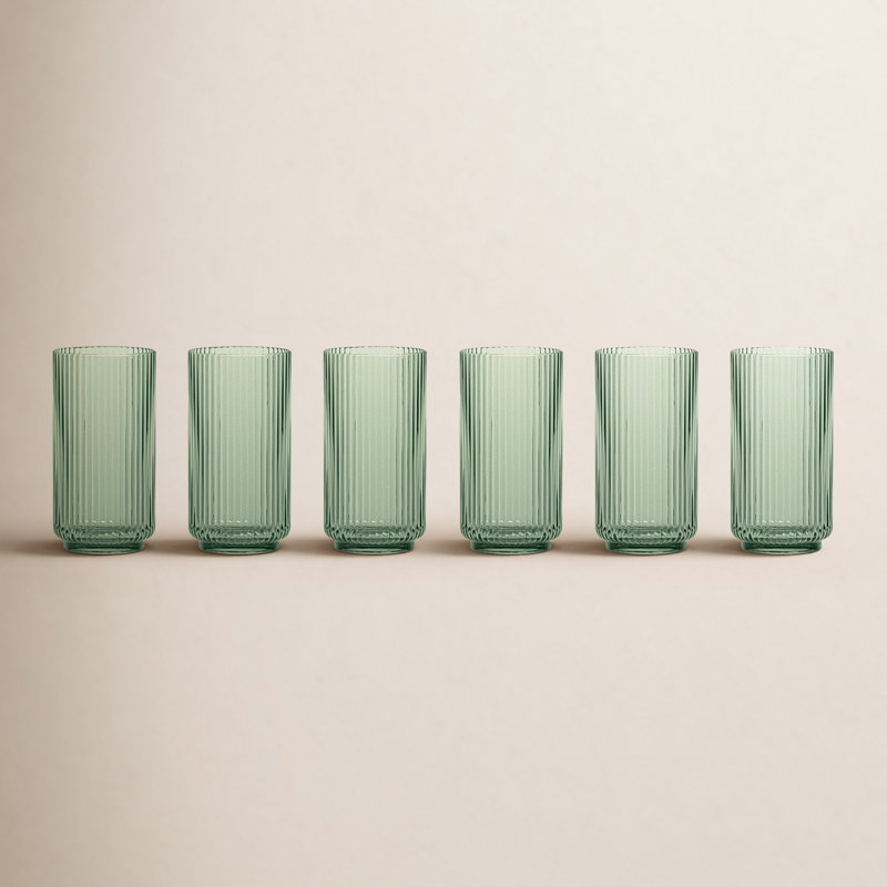 22 oz. Acrylic Drinking Glass Set, Green