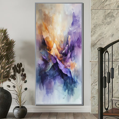 Olurotimi orange mauve, danse chromatique d'éternité III - encre liquide, art mural