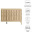 Buffet rétro moderne avec rangement, hickory