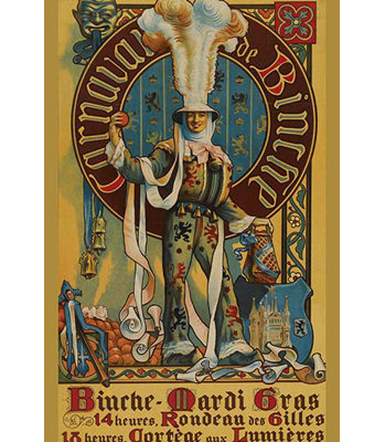« carnival de binche » par louis buisseret-impression publicitaire