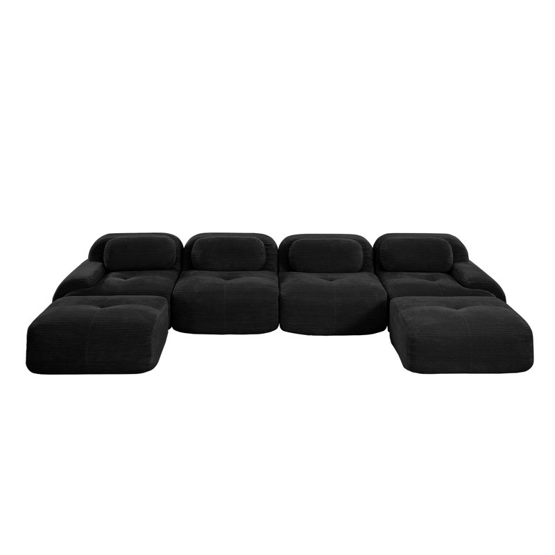 Canapés ergonomiques modulaires en velours côtelé, design adapté aux animaux de compagnie