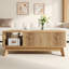 3D Wave Lift-Top Coffee Table with Hidden Storage & Open Shelf, Height Adjustable MDF Centre Table-135865747