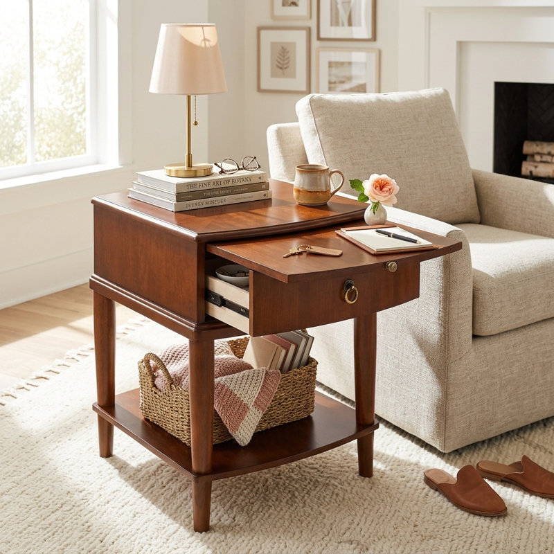 Modern Side Table With Storage