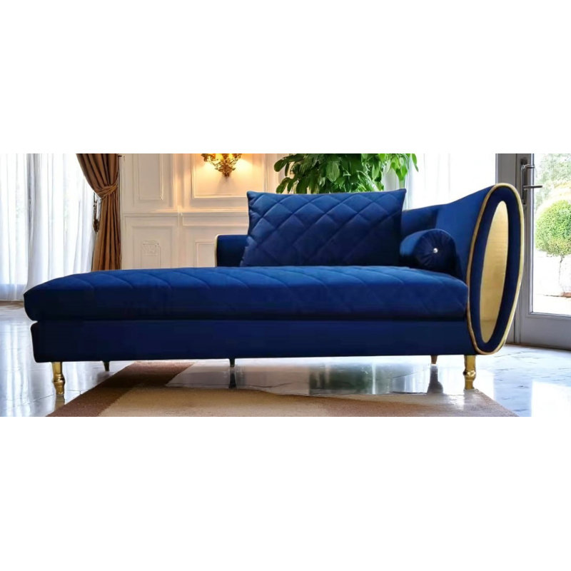 Chaise longue à accoudoir droit avec rangement