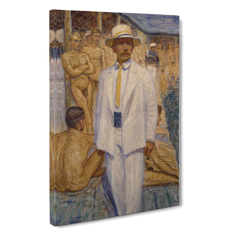 Self-Portrait by Eugene Jansson - Wrapped Canvas Painting, 60cm H x 40cm W x 3cm D