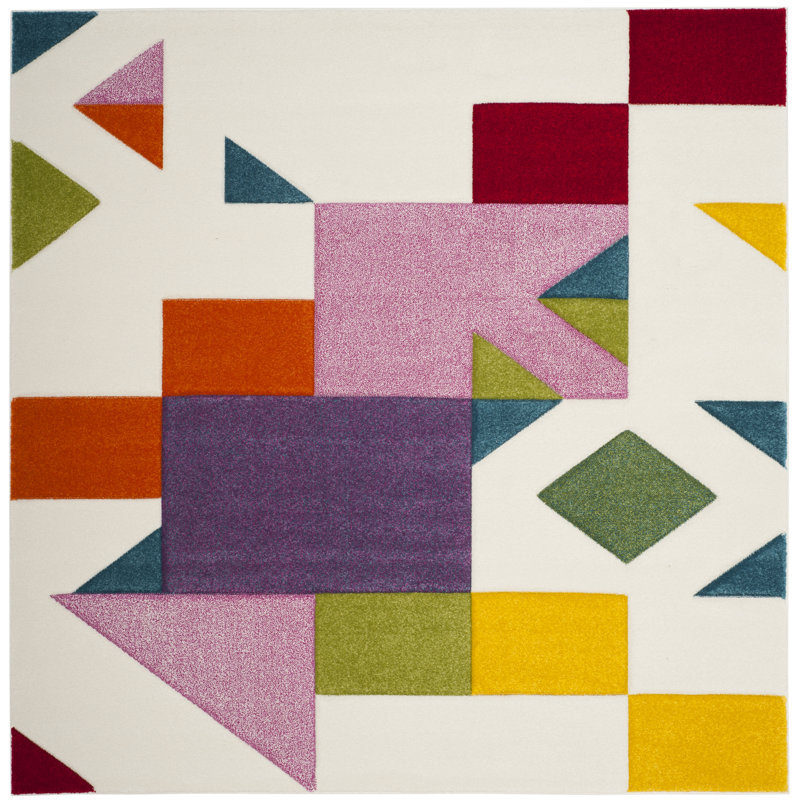 Severs Performance Geometric Rug, Square 6'7"