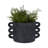 Pottery and Cement Planter with Unique Multi-Loop Handle Design Stylish Contemporary Accent-946573012-946573015