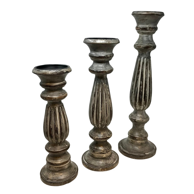 Ensemble de 3 porte-piliers Colonial