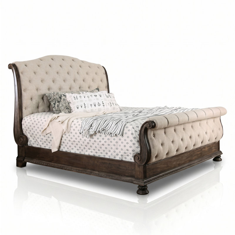 Lit-bateau tapissier Jadaya, Grand lit