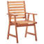 Chaise de terrasse avec coussin à oreilles en acacia Wingert-89851179