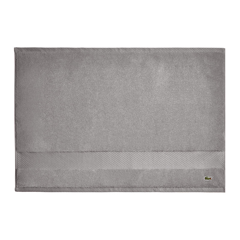 Lacoste Heritage 21X31 Bath Mat, 100% Supima Cotton, Micro-Fresh® Anti-Microbial, Meteorite 