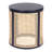 15.70" Round End Table, Hollow Woven Side Table, Small Rubber Wood Nightstand-948483578