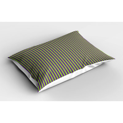 Retro Polyester Striped Sham Set