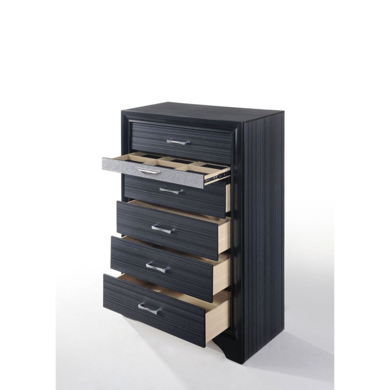 Carman 6-Drawer Rectangular Chest, Black