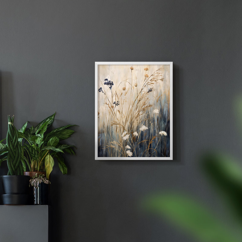 Série FLORAL DCCDXVI - reproduction encadrée de qualité supérieure - prête à être accrochée - aucun clou requis