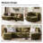 Dayman 125"W 6-Piece Modern Storage Convertible Sectional Sofa With End Table-124360549