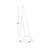 Opalo White Metal Large Free Standing Adjustable Display Stand Scroll Easel with Chain Support-55848241