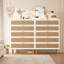 Commode 5 tiroirs Rattan-472634895